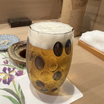 うを徳 - 一口生ビール　440円