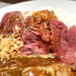 ステーキライスの店 センタービーフ 渋谷宮益坂店 - ステーキは兎に角柔らかい。少し食感を残しつつもほぼマグロ級の食感。