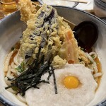 硯家 - スペシャルぶっかけ天ぷらうどん