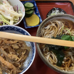 Uzuraya - ミニアサリ丼の温蕎麦セット