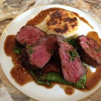 レストランオーボンコワン - 主菜 牛ハラミのステーキ