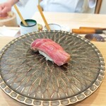 立ち食い寿司 極 - トロの藁焼き