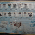 店の前のメニュー・・・プリン種類多！