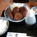 てんぷら 楽 - ミックスフライ定食　税込630円