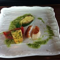 鉄板焼 燔 - ズッキーニ、チーズ、帆立