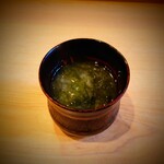 鮨駒 - アオサの味噌汁