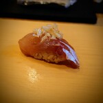 鮨駒 - 甘鯛漬け鱗載せ