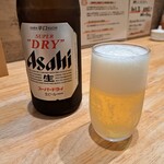 麺家 獅子丸 - 瓶ビールはアサヒ。