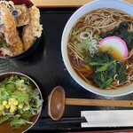 Zen kou - 天丼セット　麺中盛り