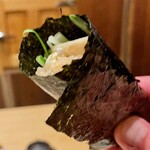 鮨処 池上 - 海苔が命：有明海苔の胡瓜巻き ドラゴン級の太刀魚