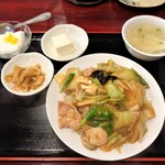 大福楼 - 五目焼きそば+半ﾁｬｰﾊﾝｾｯﾄの半ﾁｬｰﾊﾝ抜き