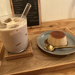 KAWAKUBO COFFEE - アイスカフェラテとコーヒープリン
