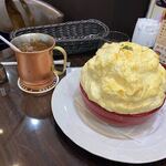 星乃珈琲店 - 料理写真:スフレドリアセット１２８０円（スフレドリア９８０円＋飲み物３００円）