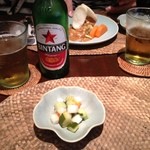 アユンテラス - ビンタンビールで乾杯だ！