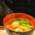 鮨 難波 - イワシのつみれ汁。 おいしい！