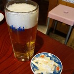 大衆ホルモン 哲 - 生ビール　650円