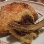 千松しま - 毛蟹の甲羅揚げとギンポのてんぷら