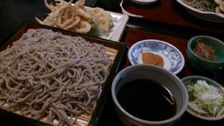 Soba Washoku Nagomi - 白海老　ざる　1,500円