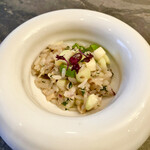 スープとカレー ボンジョルネ - ●リゾット
      アスパラ・オクラ・紫蘇のリゾット