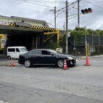 大勝軒 - 冠水、水没して放置された車