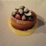 オーベルジュ 漣 - デザート2：サヴァラン・サバイヨンソース