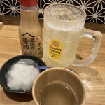 Kushidori - 角ハイボール、大根おろし、鶏スープ
