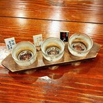 蛍 - 地酒三種飲み比べセットです(o^^o)