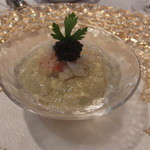 ラ・ロゼット - 8月夜　アミューズ（茄子のムース、蟹・キャビア♪）