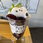 SNOOPY Chaya Karuizawa - スヌーピー信州ミルクソフトとぶどうのあんみつパフェ　友人オーダー