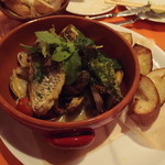 ORSO - 鯛のソテー　アサリとケッパーとサフランソース