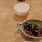 岸本食堂 - 最初の1杯だけ生ビール出してもらえます。