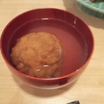 岸本食堂 - ツミレの汁物。お出汁美味しい。