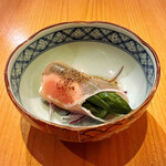 いざかや しん - 世羅産アスパラガスとクリームチーズの生春巻です(o^^o)