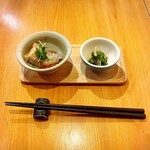 いざかや しん - お通しの二品です(o^^o)