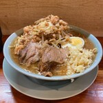 ラーメン富士丸 - ラーメン少な目1000円（ニンニク、ヤサイ、アブラ）