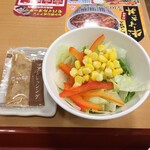なか卯 - セットのサラダ(ゴマドレ)