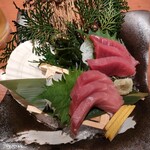 まぐろ居酒屋 さかなや道場 - 本マグロとミナミマグロの盛り合せ