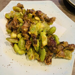 鮮魚と季節料理 和処 平塚 - そら豆とホタルイカの天ぷら