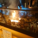 とり乃屋 - 焼き場