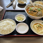 Kyuuryuu - 担々麺の特別定食（餃子か唐揚げ選べます）