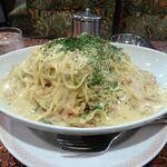 アーモンド - カルボナーラ（大盛）1,050円（コーヒー付き）