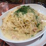 アーモンド - カルボナーラ（大盛）1,050円（コーヒー付き）