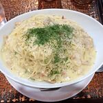 アーモンド - カルボナーラ（大盛）1,050円（コーヒー付き）