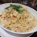 アーモンド - カルボナーラ（大盛）1,050円（コーヒー付き）