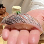 銀座 しのはら - どんちっちアジ　アップにするとボケボケですが