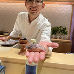 銀座 しのはら - どんちっちアジ