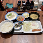 Matsuya - 朝定食450円、牛小鉢170円
