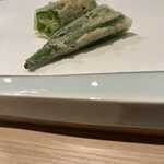 天ぷら たなか - オクラ