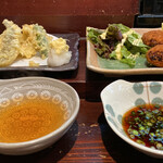 ひかり寿司 - 穴子の天ぷら、いわしのチーズコロッケ