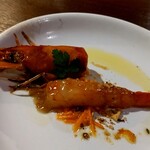 ウエストパパ - 04.アルゼンチン赤海老のマリネ・デュカを添えて